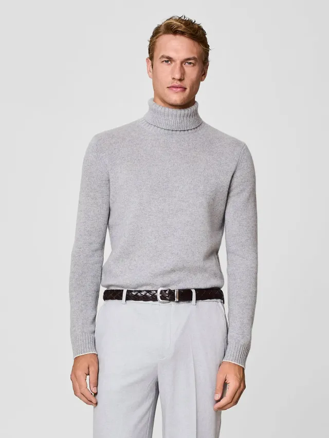 Paul Taylor Dolcevita Puro Cashmere Grigio Melange maglia