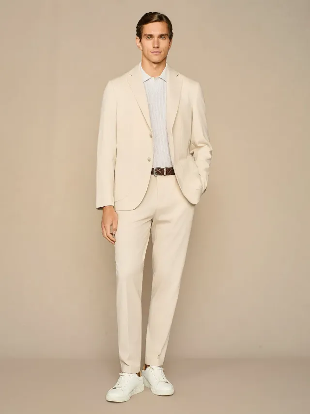 Paul Taylor Pantalone Jersey Tencel Burro