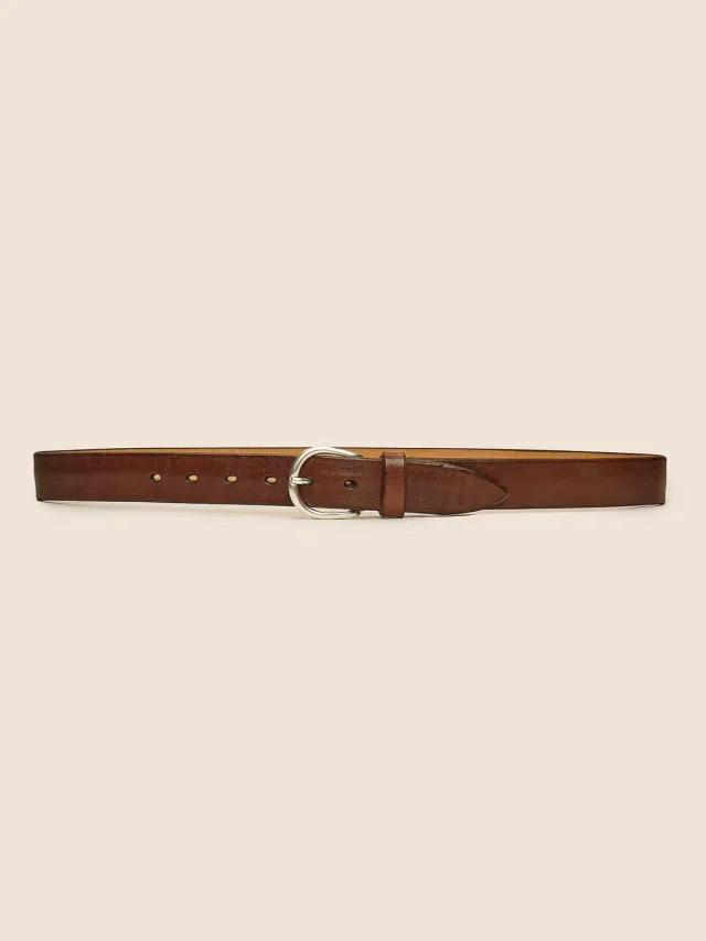 Paul Taylor Cintura Vitello Moro Pelle 3 cm Fibbia Argento