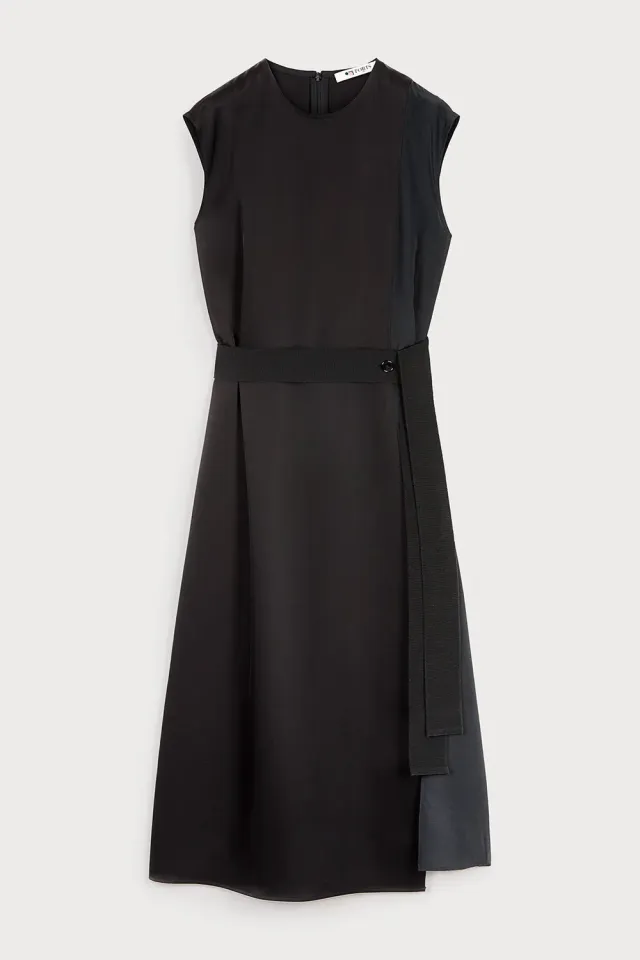 PORTS Everyday Black abito nero pieghe laterali