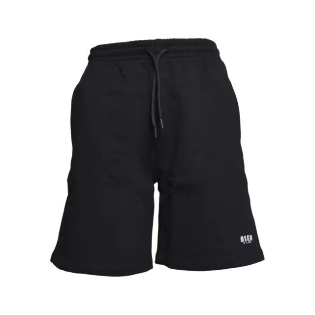 MSGM Junior S6MSJUBE012 bermuda fleece nero cotone