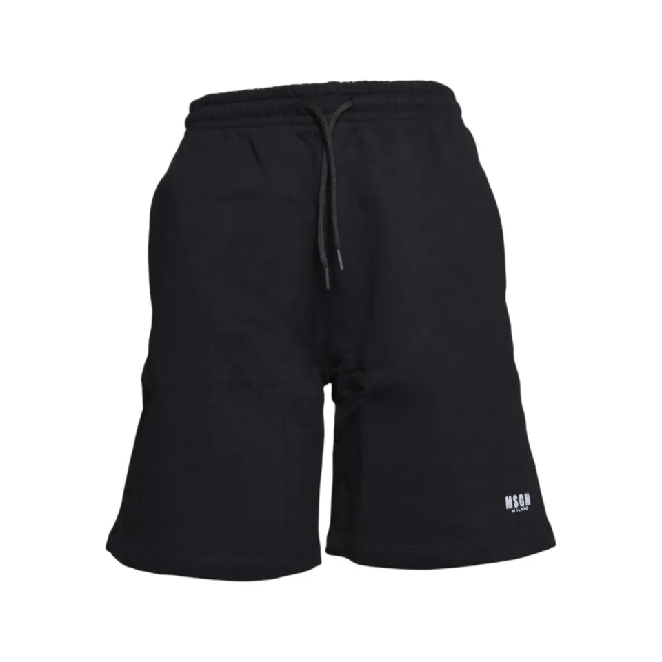 MSGM Junior S6MSJUBE012 bermuda fleece nero cotone