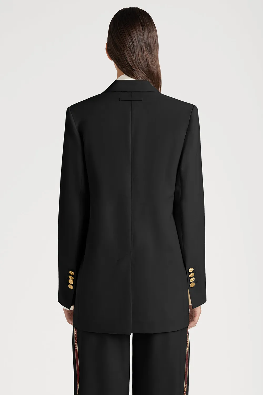 PORTS 1961 Timeless blazer nero monopetto sartoriale