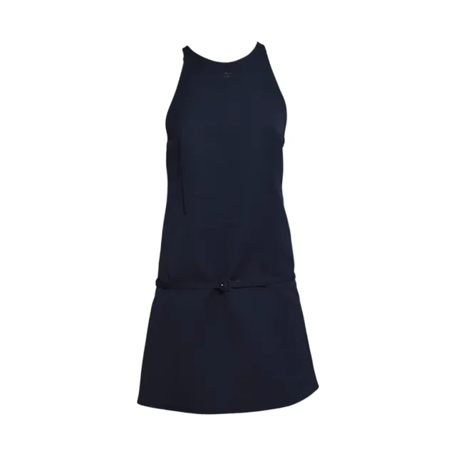 Courrèges 226CRO885PL0007 mini abito blu navy cintura