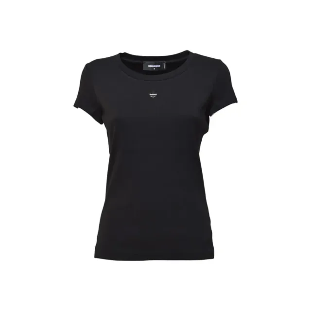 Dsquared2 S75GD0465D20021 t-shirt nera cotone mini fit