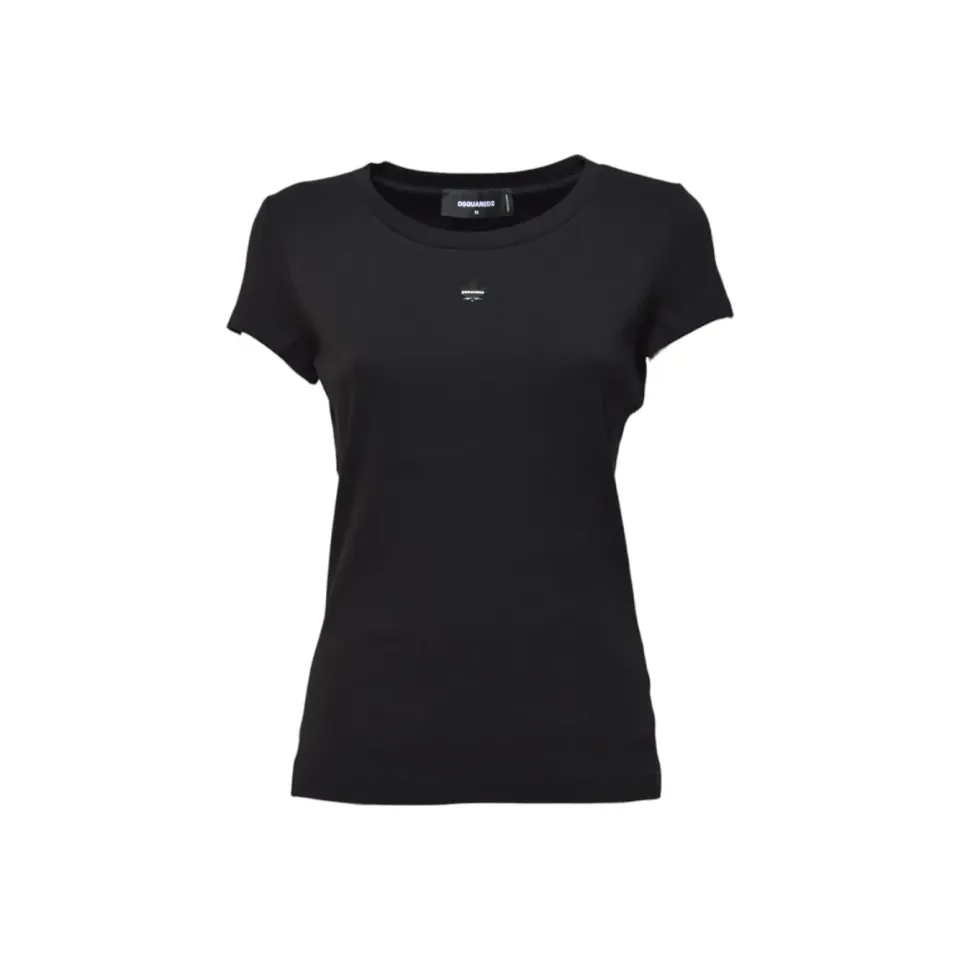 Dsquared2 S75GD0465D20021 t-shirt nera cotone mini fit
