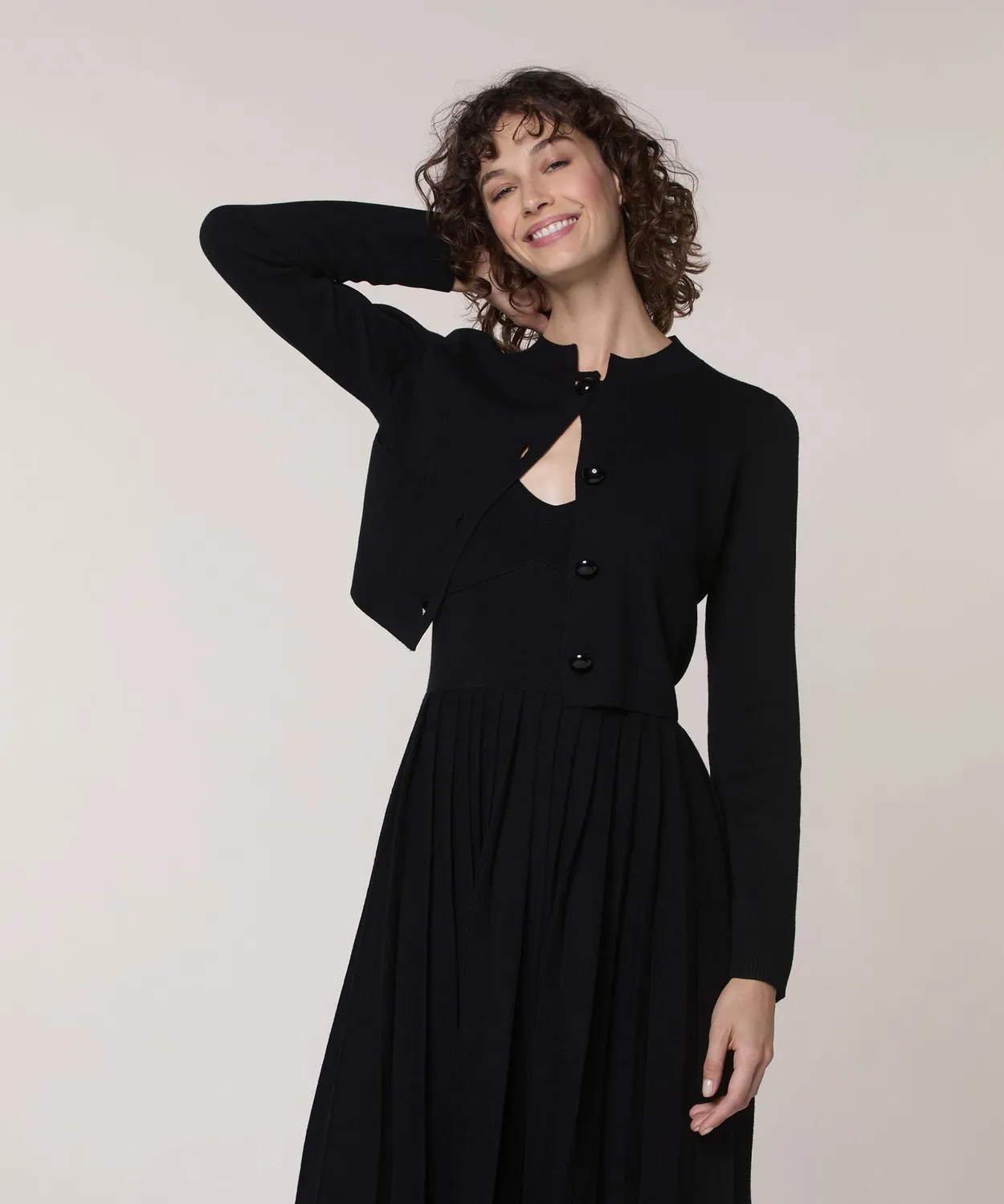 Rodier Giacca corta giacca in maglia nera