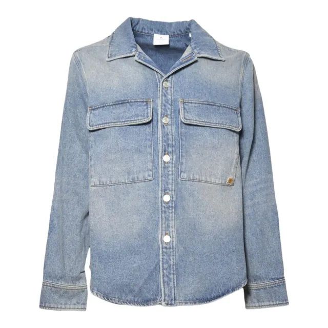 Courrèges camicia jeans denim blu in cotone