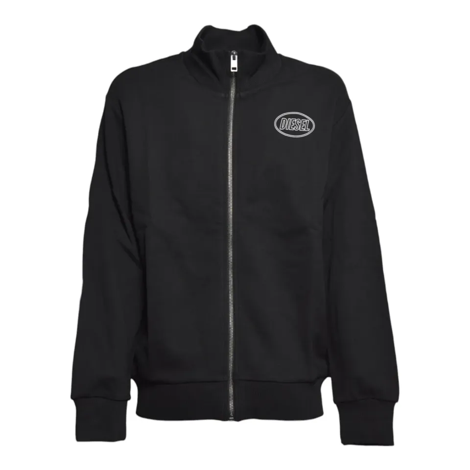 Diesel Junior J02613 felpa zip nero 14A 16A cotone