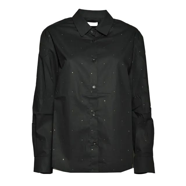 Saint Barth Meredith MDH001 blusa nera cotone