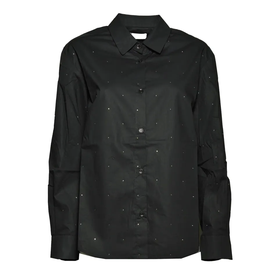 Saint Barth Meredith MDH001 blusa nera cotone