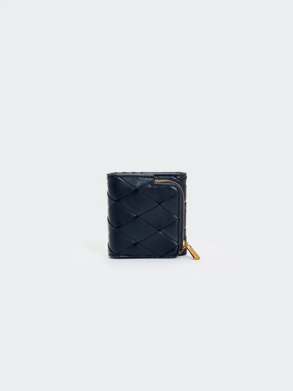 Vicolo portafoglio ecopelle intrecciata nero