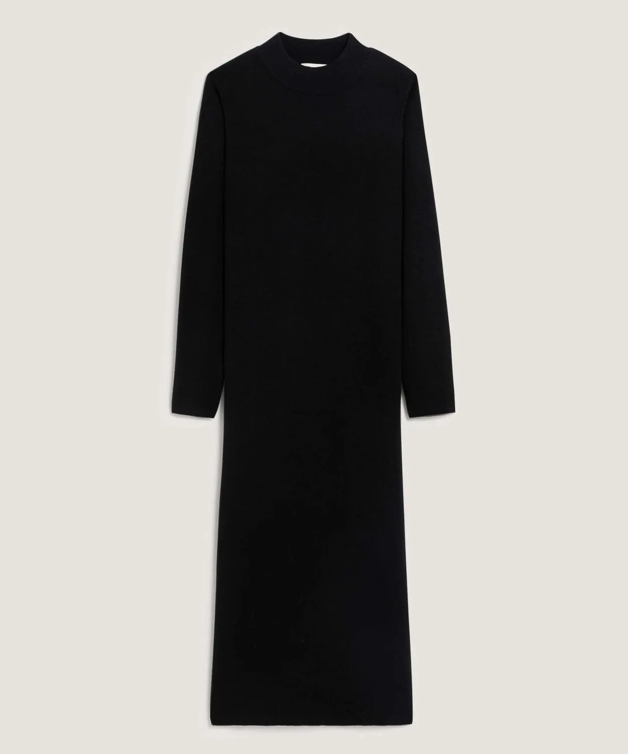 Rodier abito lungo Milano merino nero collo alto