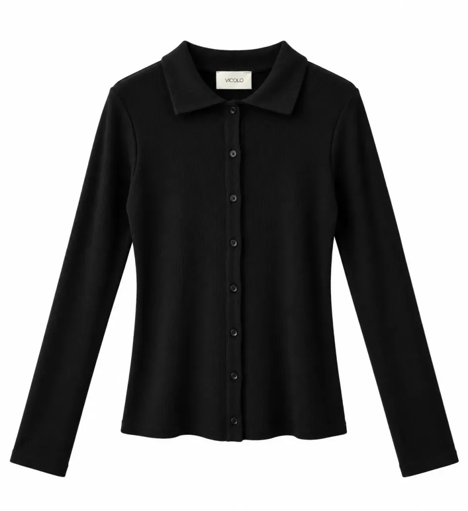 Vicolo Polo in Costina Maglia Nera Unica