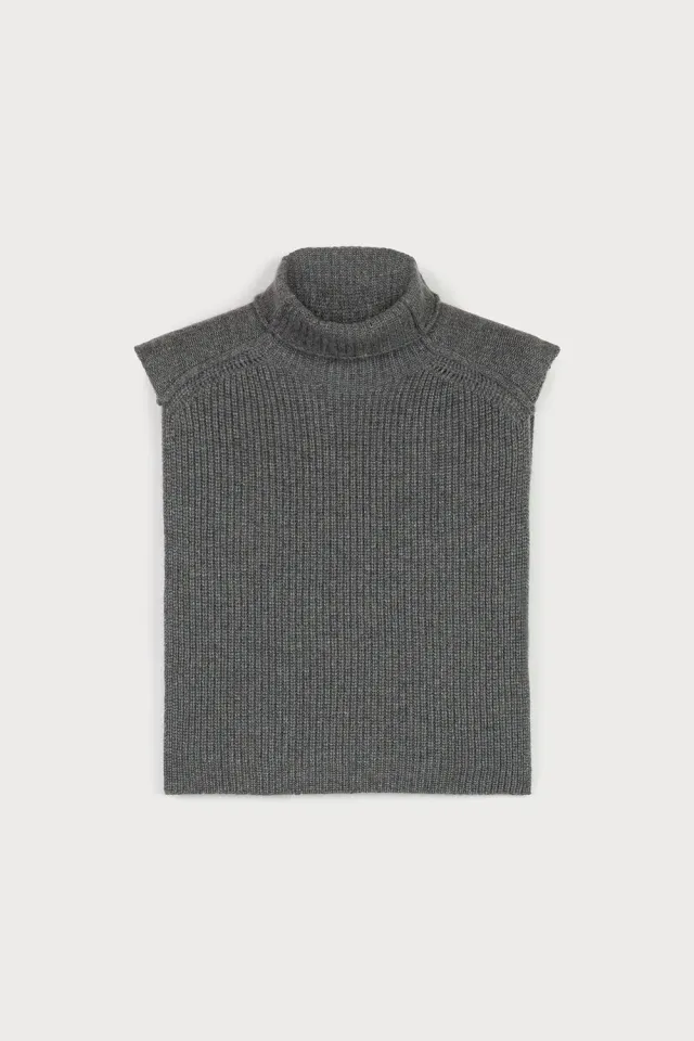PORTS 1961 maglione mantella grigio collo alto