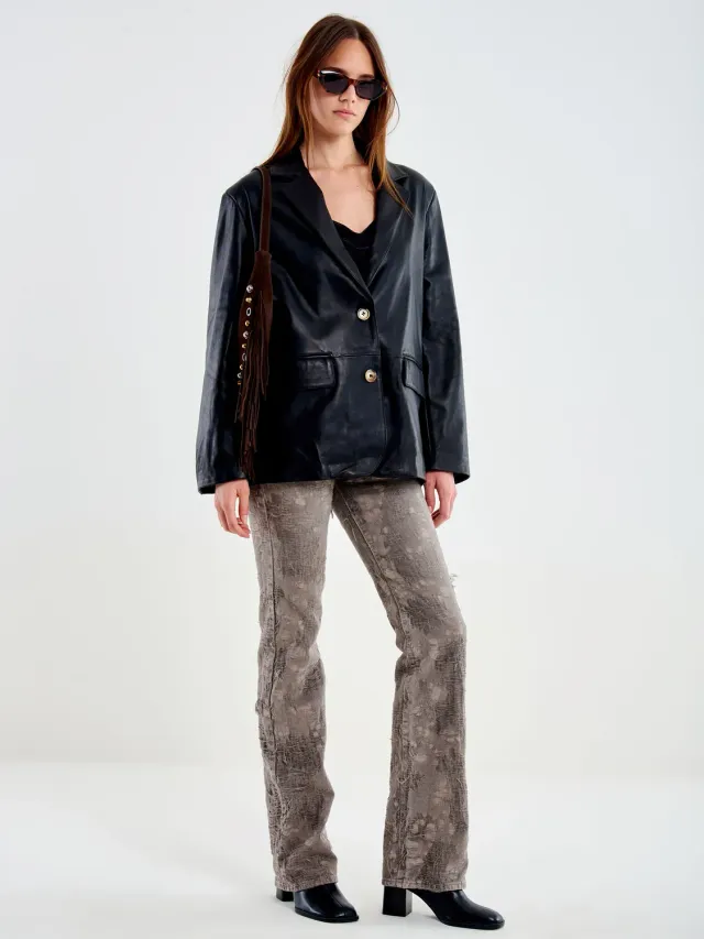 Vicolo Blazer in Nappa pelle nero
