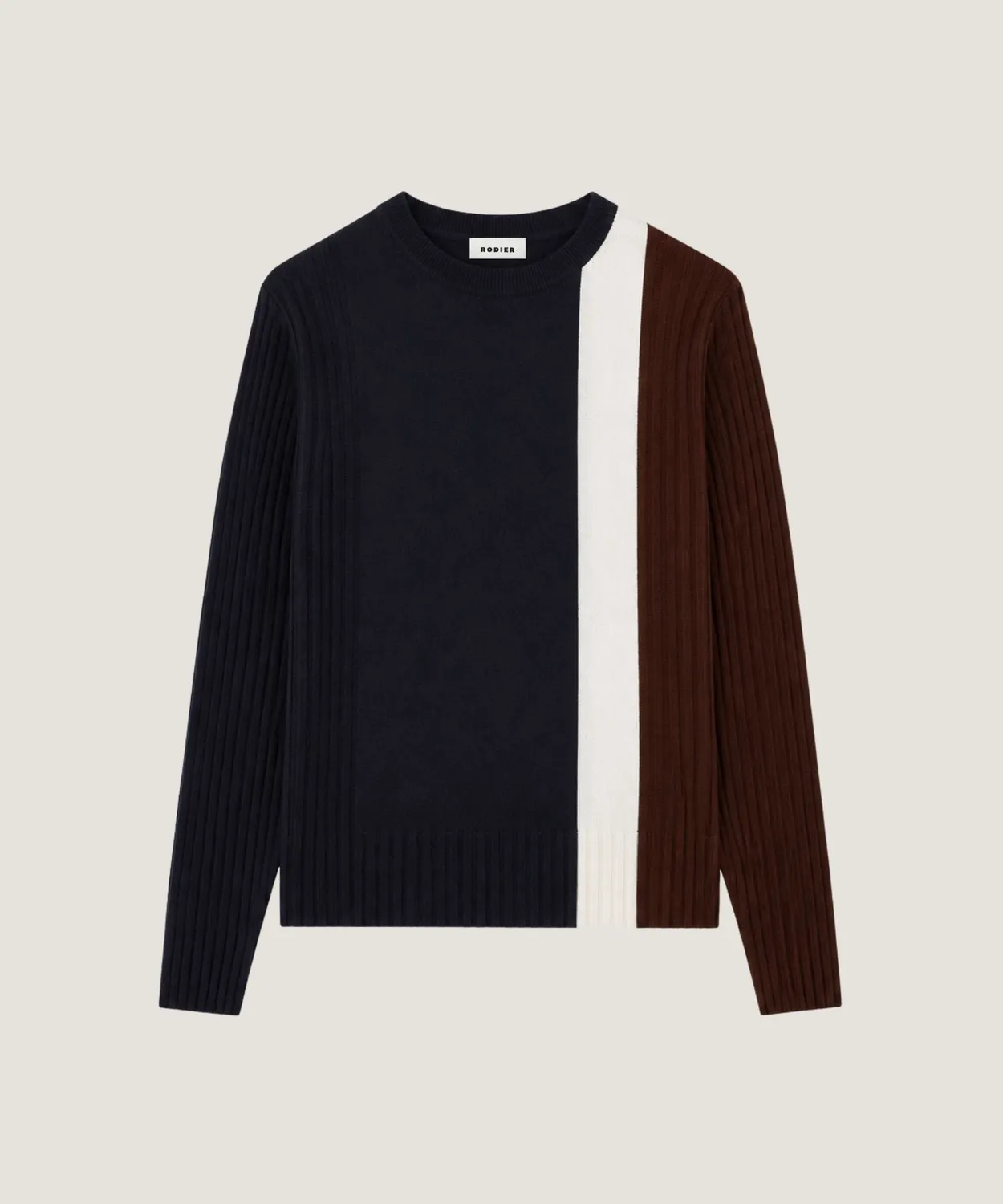 Rodier maglione maniche lunghe blu navy colorblock