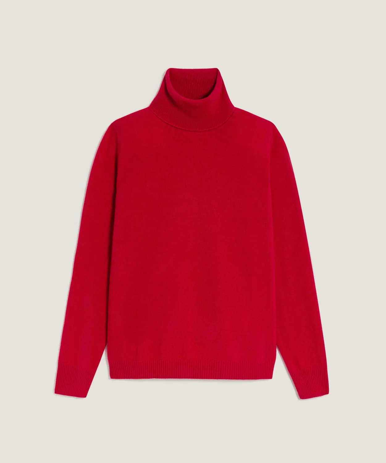 Rodier maglia dolcevita cashmere rosso 2 fili