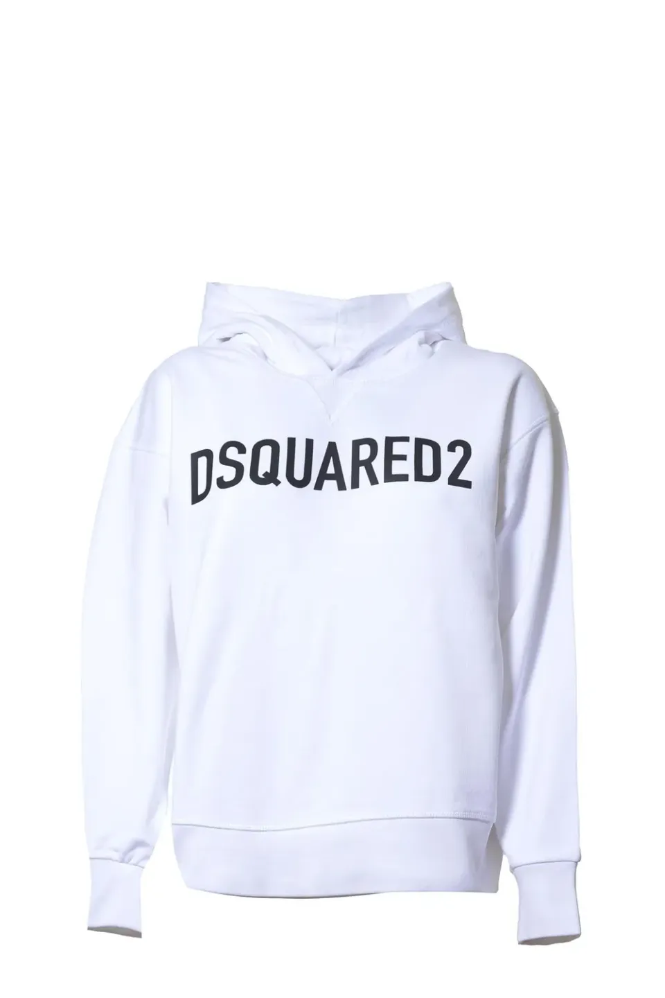 Dsquared2 Junior DQ1782D0A4D felpa cappuccio bianca