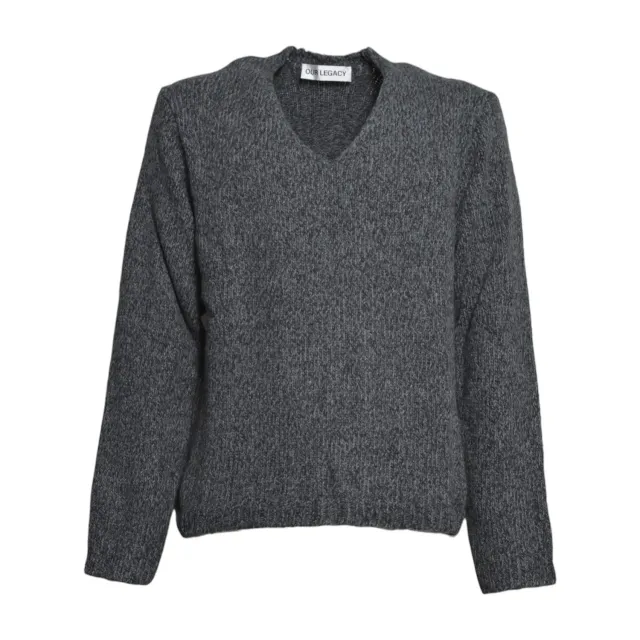 Our Legacy M4263LA maglia scollo V grigio lana