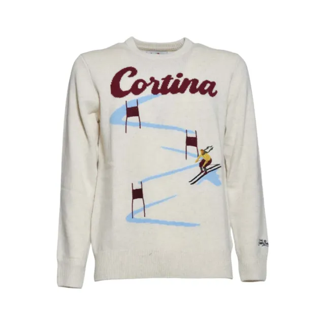 MC2 Saint Barth Heron maglione beige lana cashmere
