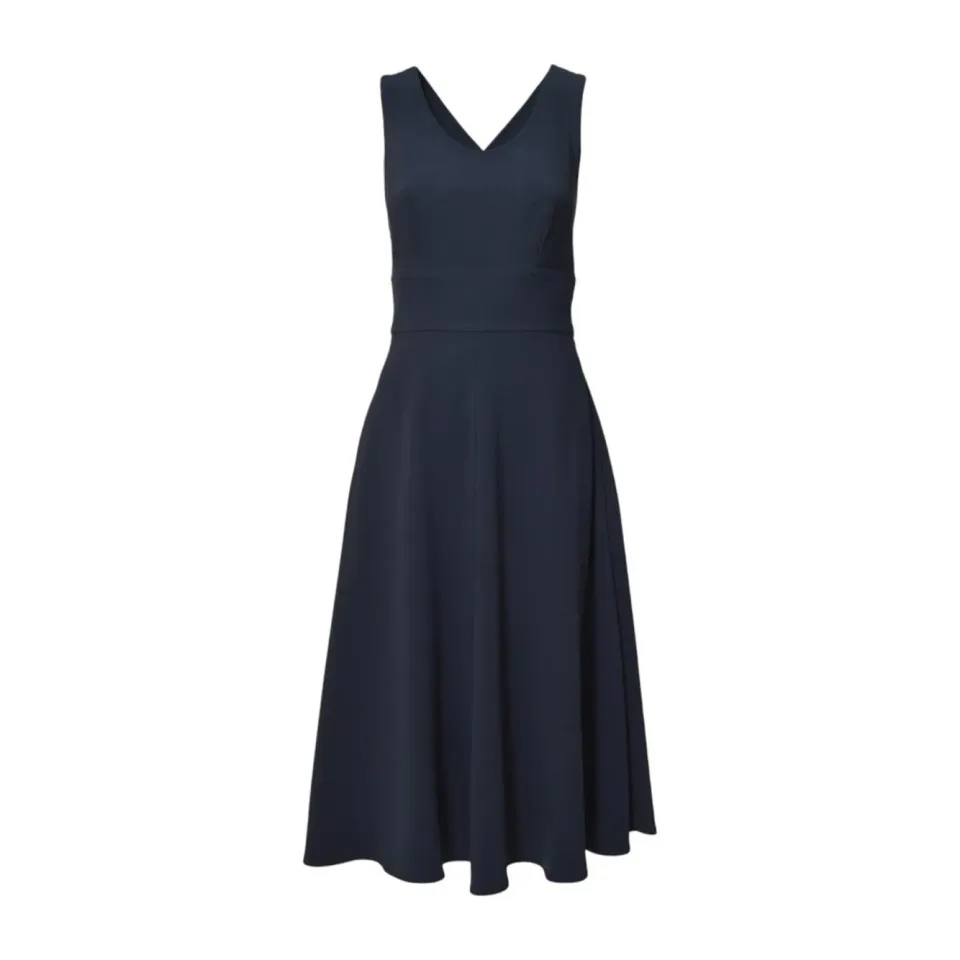 Aspesi G2938P001 abito lungo blu notte taglia 40 crepe
