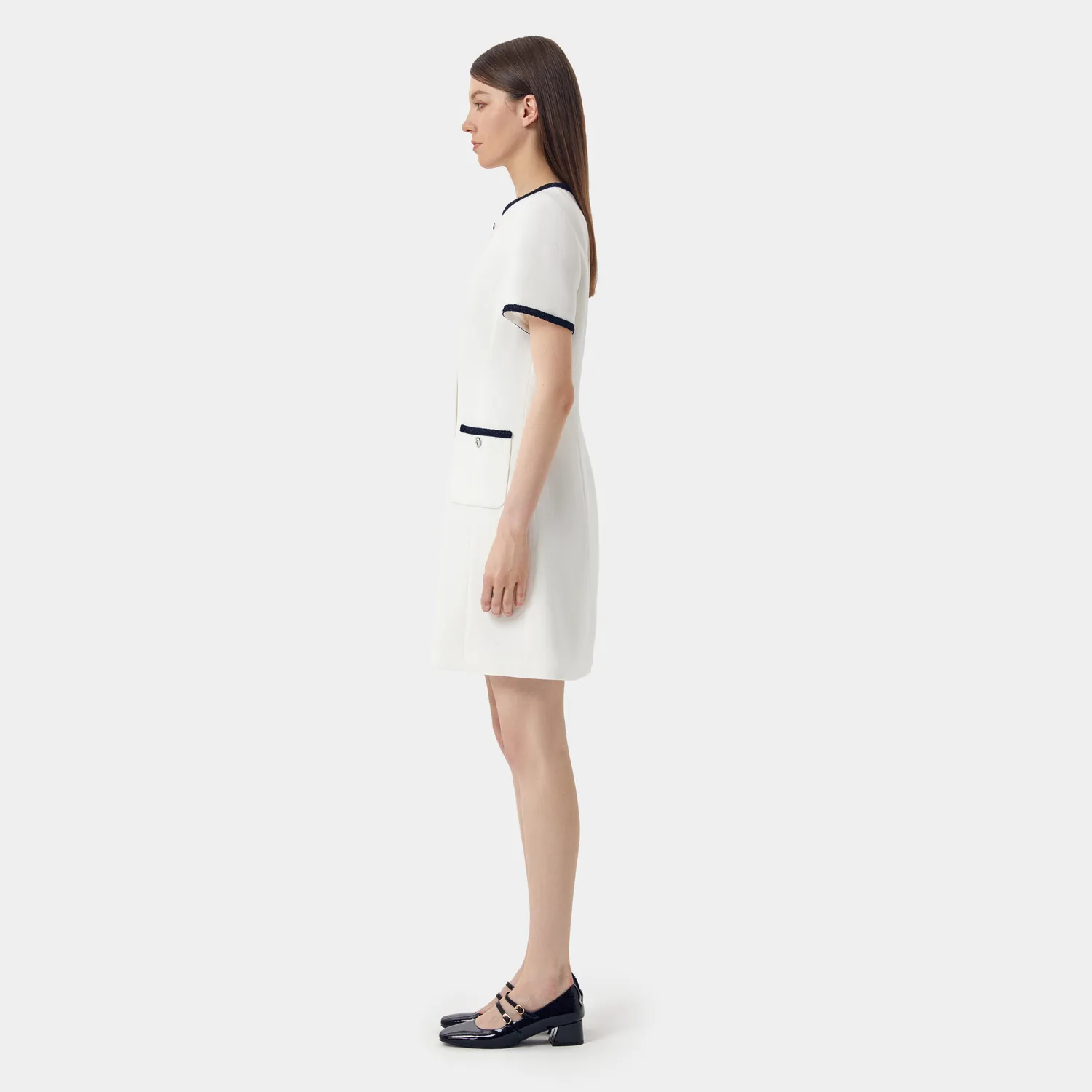 PORTS Midi Dress abito avorio tasche 4