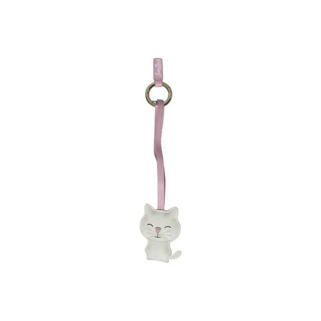Saint Barth BCHARM01 charm borsa pelle bianco rosa