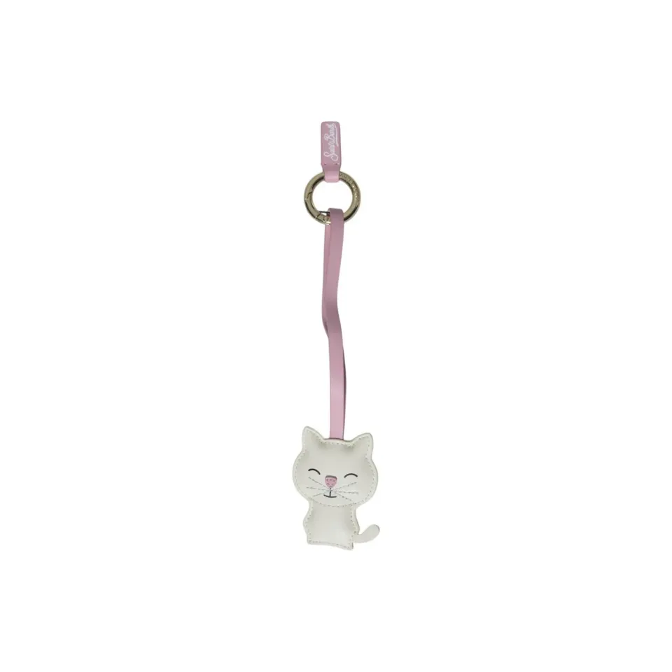 Saint Barth BCHARM01 charm borsa pelle bianco rosa