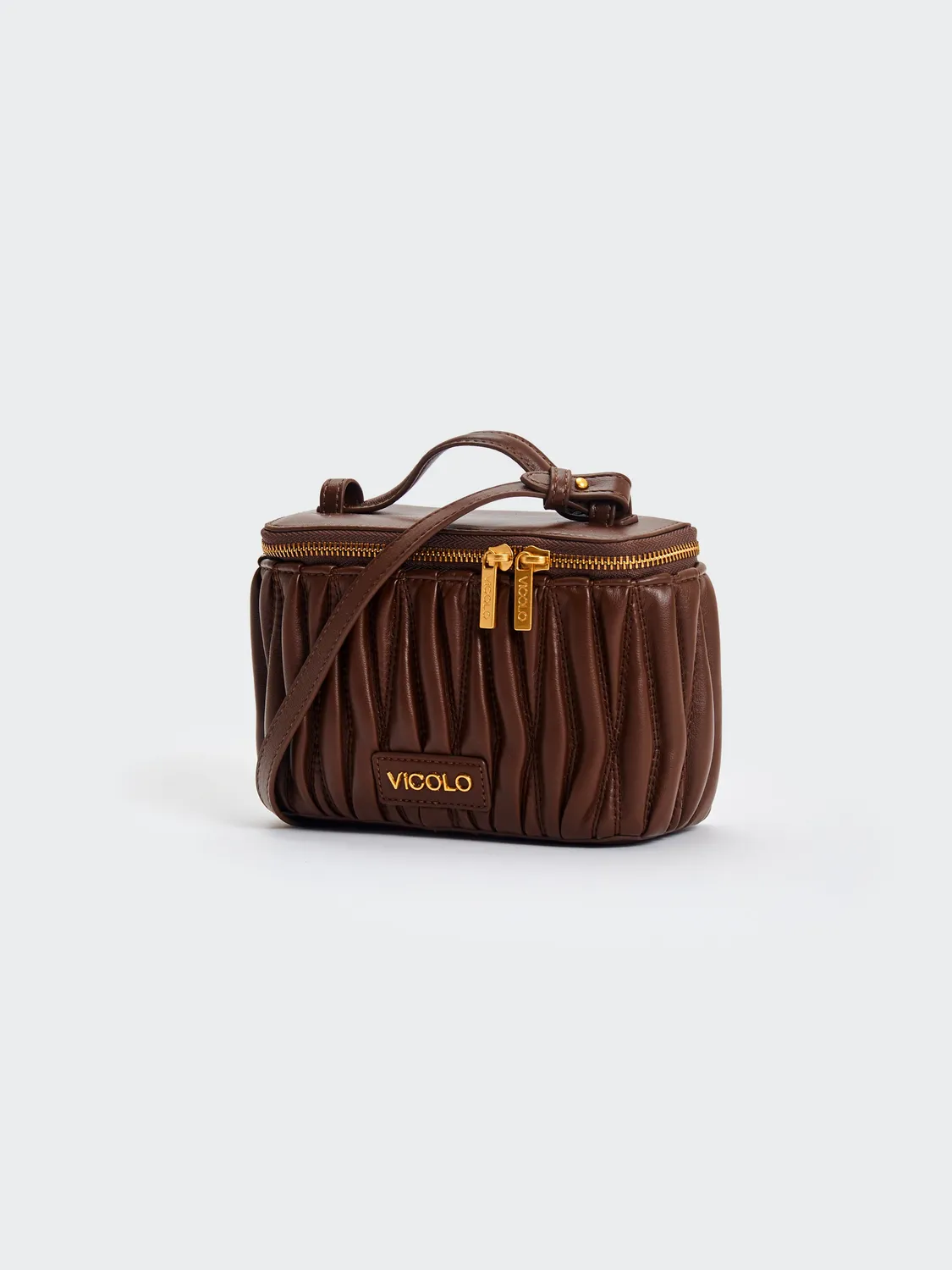 Vicolo Charlotte Borsa Secchiello moka Tracolla