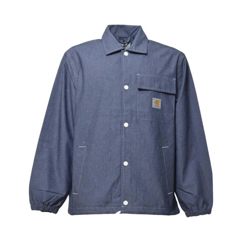 Carhartt WIP I034526 Blake giacca chambray azzurra XL