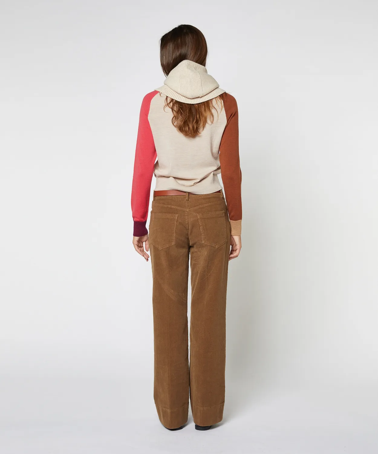 Rodier Pantaloni larghi velluto talpa a coste