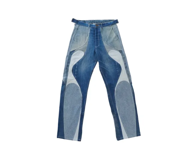 Marcello Pipitone Milano 2 jeans baggy riciclati azzurri
