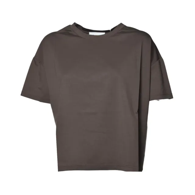 Solotre M1D0165DU67S t-shirt caffè boxy cotone