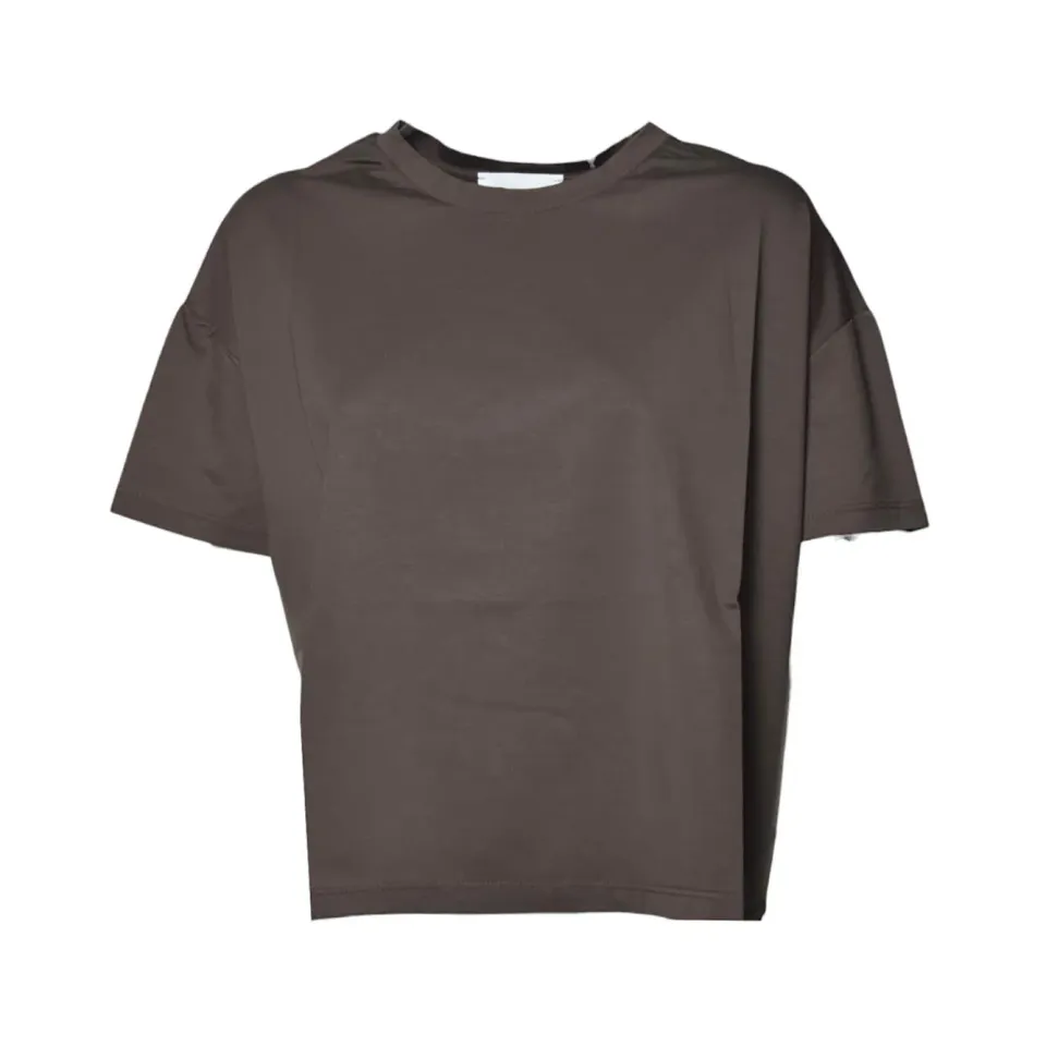 Solotre M1D0165DU67S t-shirt caffè boxy cotone