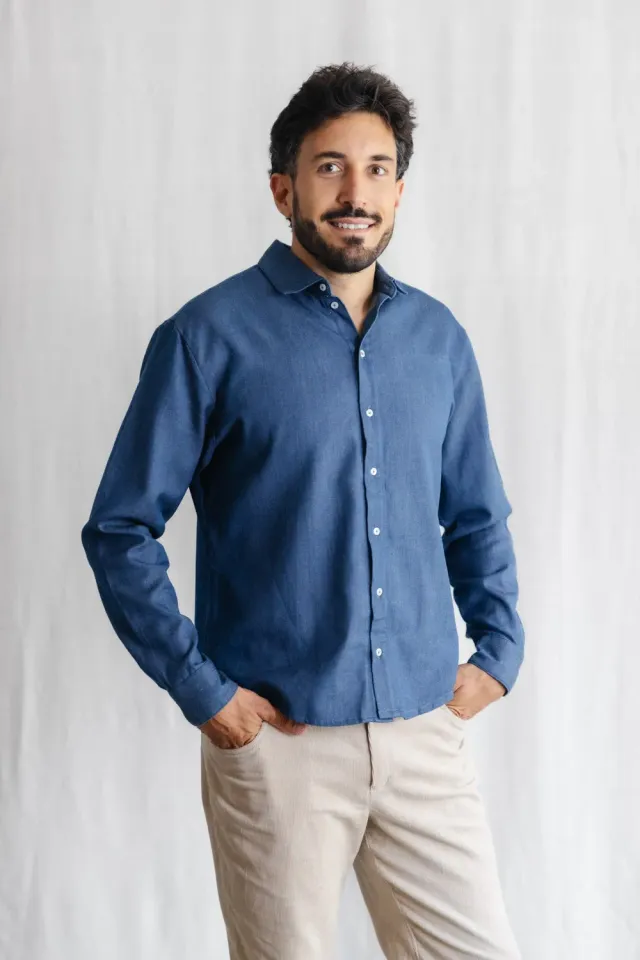 Jyoti Fair Works Nakshita Denim camicia denim uomo