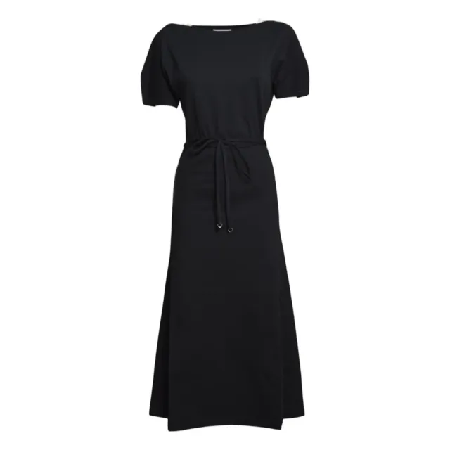 Lemaire DR1182LJ1022 vestito nero cintura cotone donna