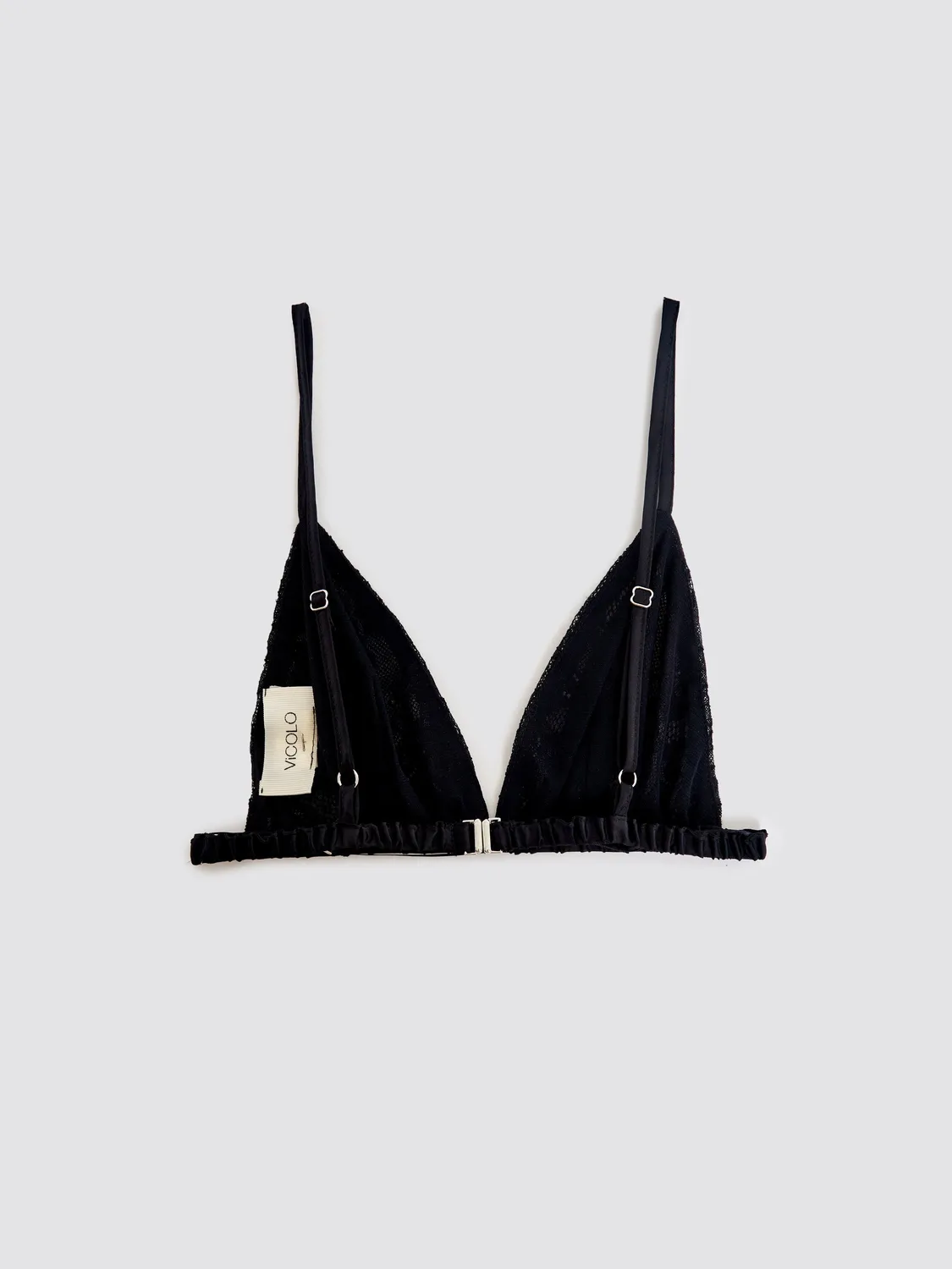Vicolo reggiseno triangolo nero pizzo S M