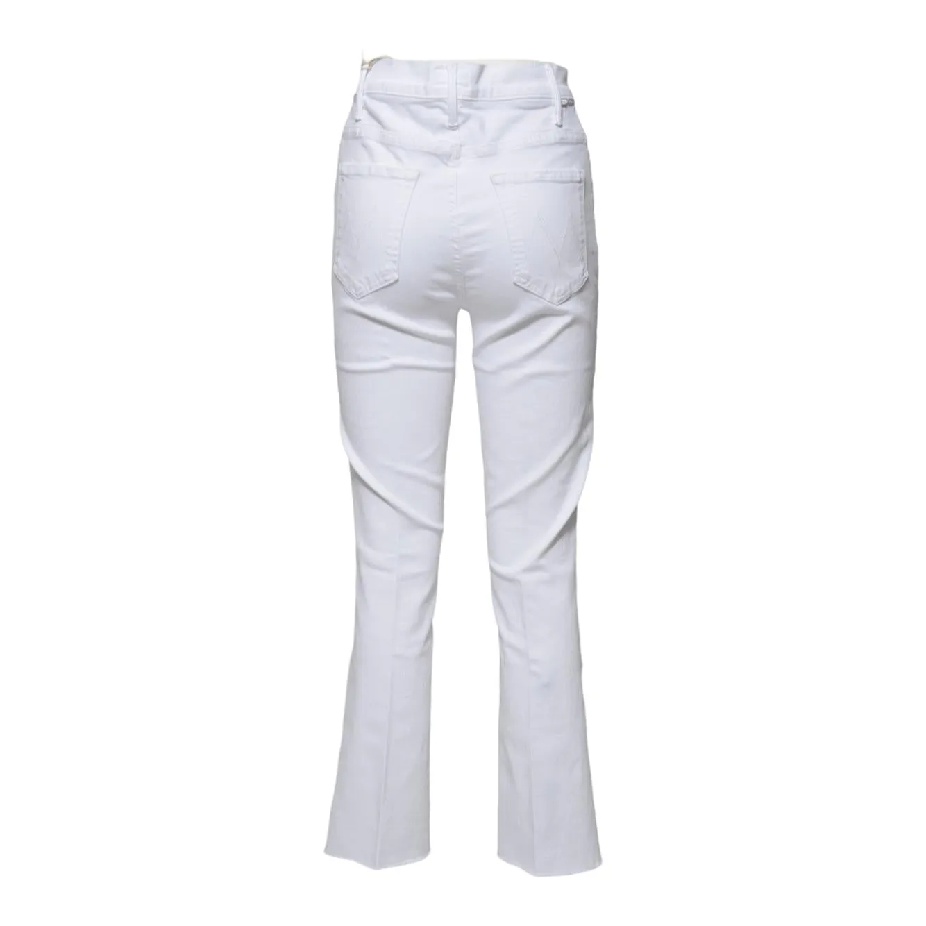 Mother The Hustler Ankle Fray 1117753 jeans bianchi elasticizzati