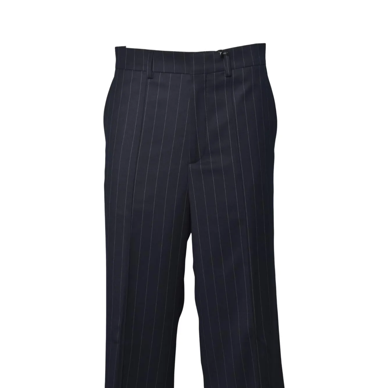Nine Minutes 26FWNPN0003 pantaloni gessati blu fresco lana
