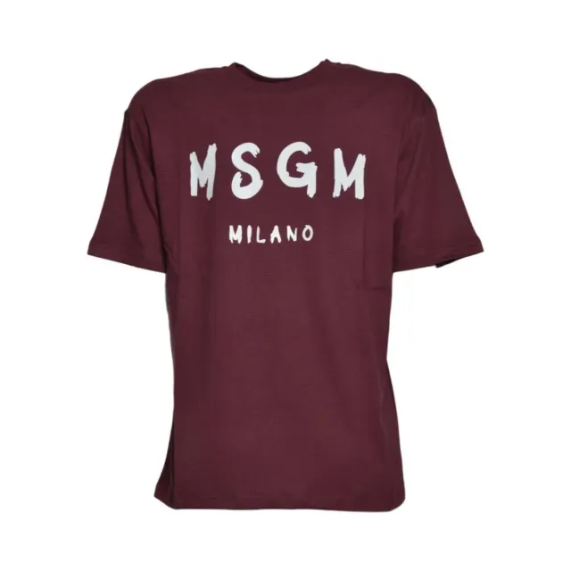MSGM Junior F5MSJUTH007MS034 t-shirt cotone bordeaux 12A