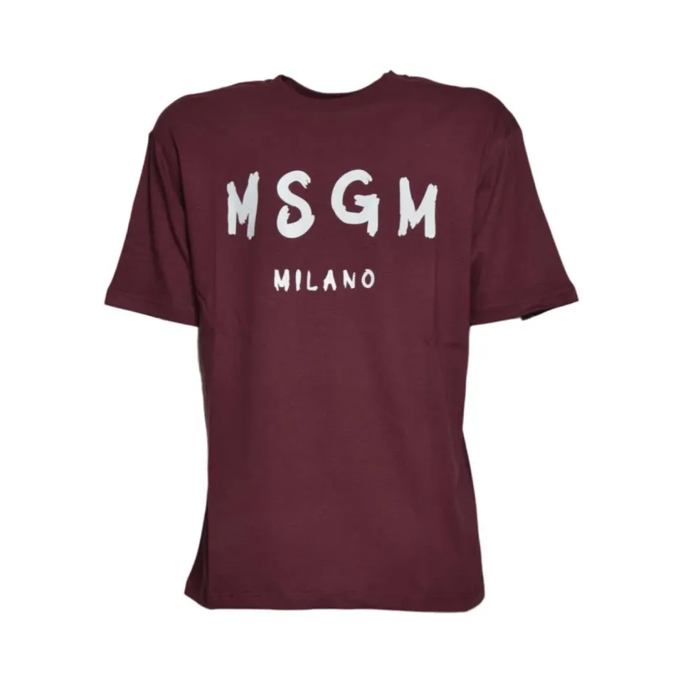 MSGM Junior F5MSJUTH007MS034 t-shirt cotone bordeaux 12A