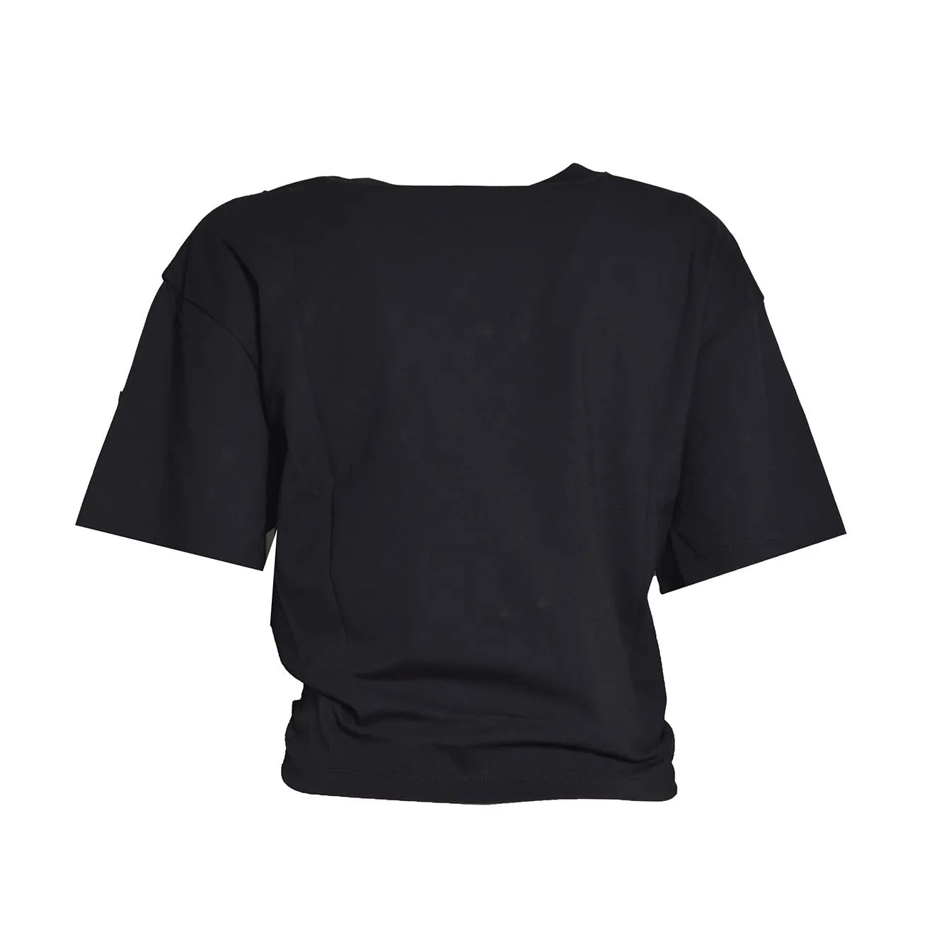 Rabanne 26PJTE030CO0555 T-shirt nera cotone elasticizzato