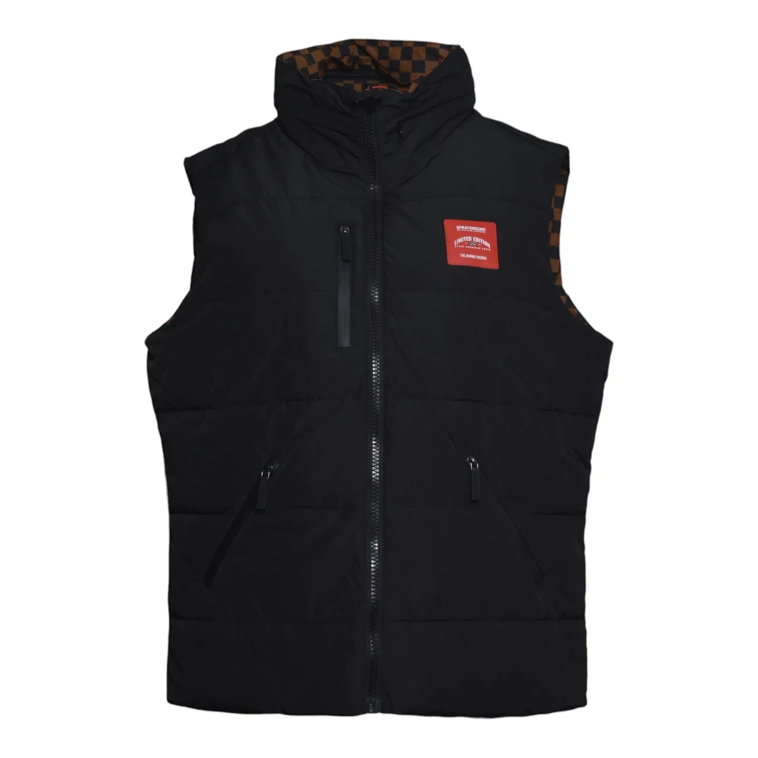 Sprayground SP994 gilet imbottito nero/marrone uomo
