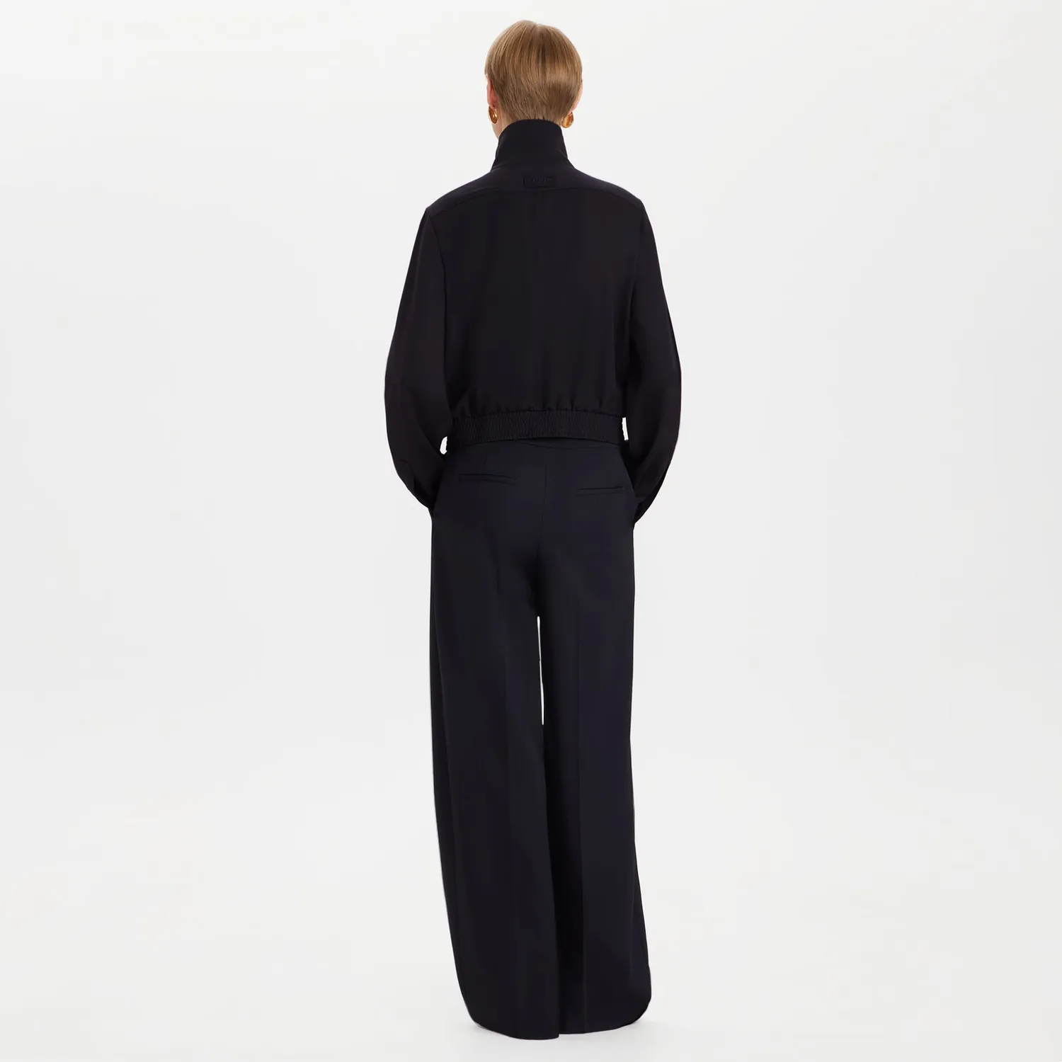 PORTS Compact Wool bomber blu navy lana
