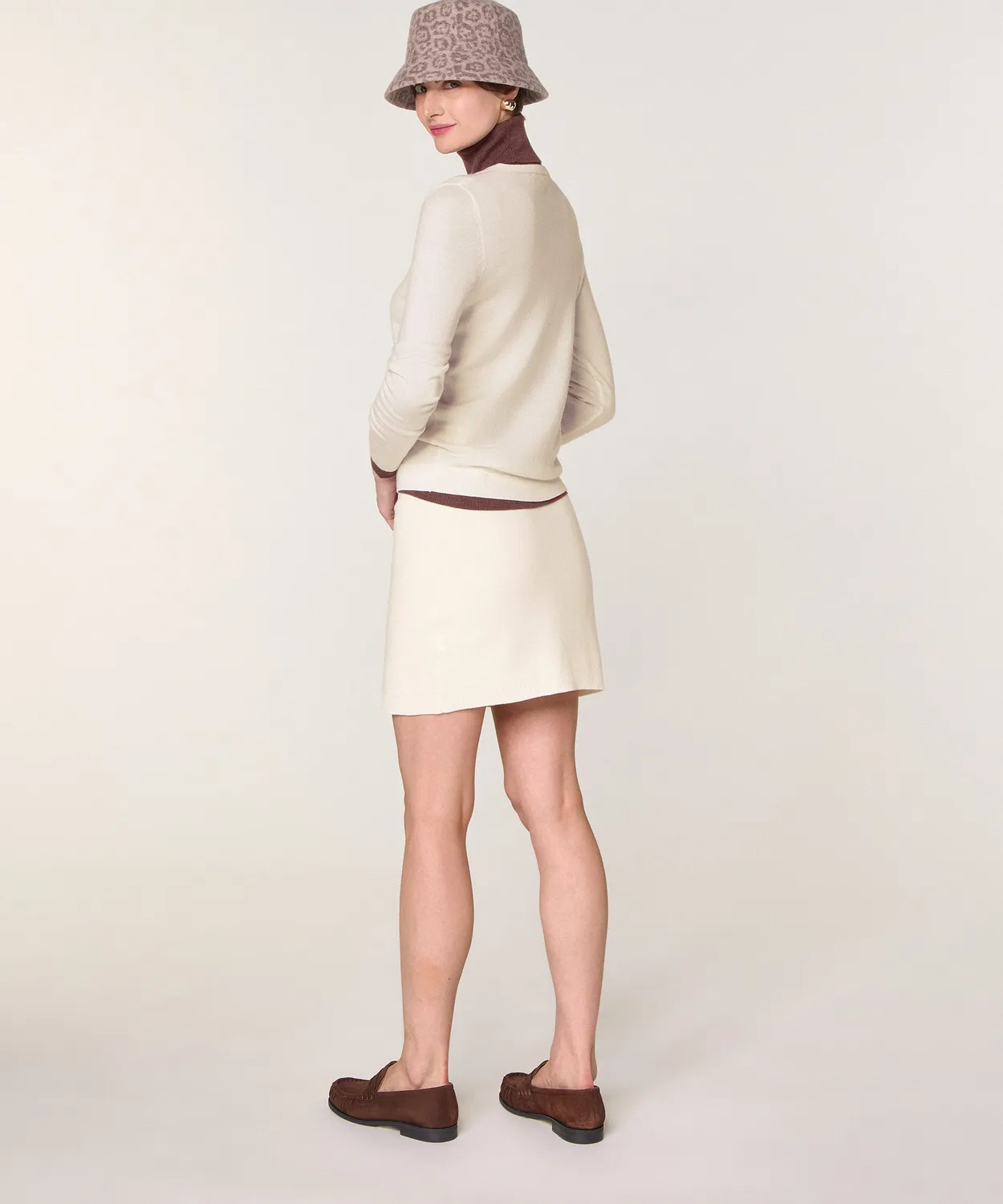 Rodier Maglia V lana merino bianco ecru