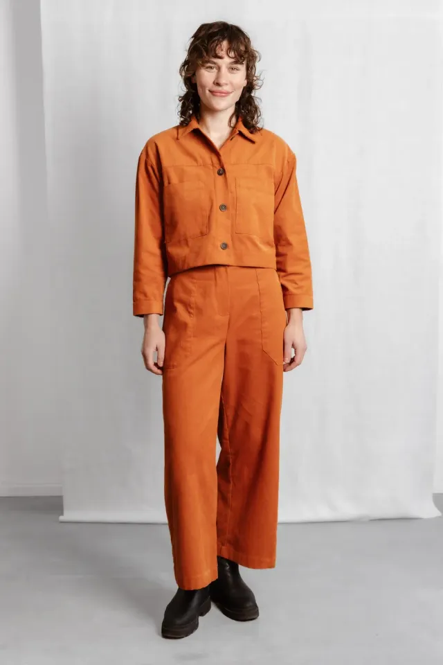 Jyoti Fair Works Damini pantaloni velluto ambra