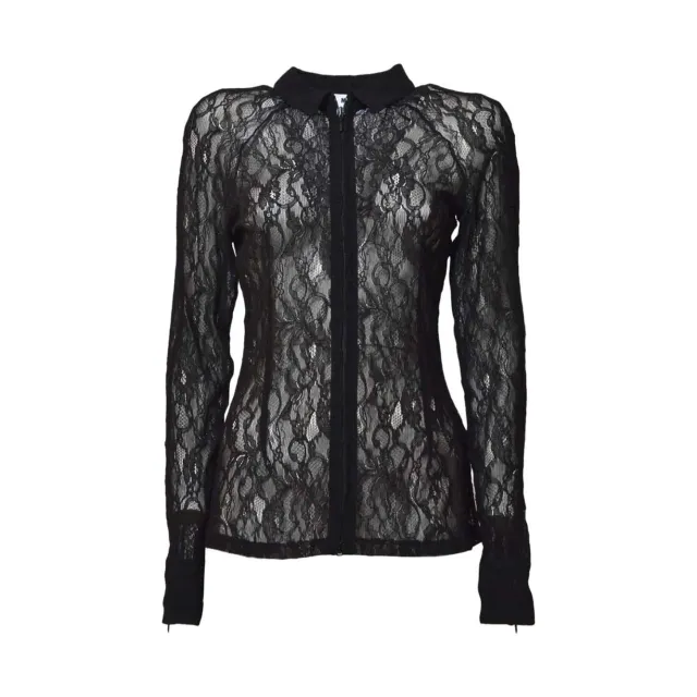 MSGM 3942MDE10257812 camicia nera poliammide