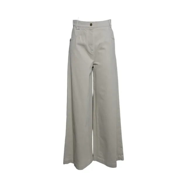 Max Mara 2621136081600 pantalone beige cotone
