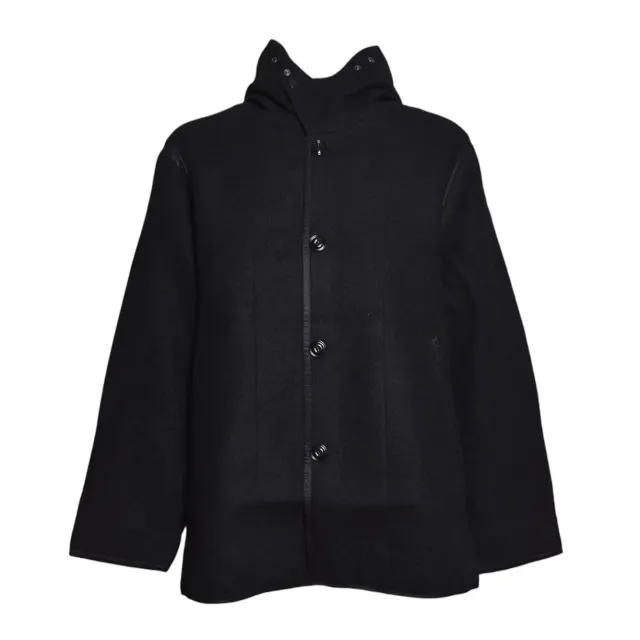 Our Legacy Liner M4261LBS cappotto nero lana uomo